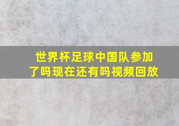 世界杯足球中国队参加了吗现在还有吗视频回放