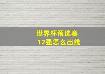 世界杯预选赛12强怎么出线