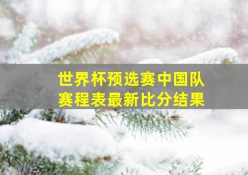 世界杯预选赛中国队赛程表最新比分结果