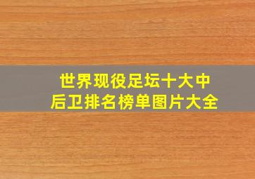 世界现役足坛十大中后卫排名榜单图片大全