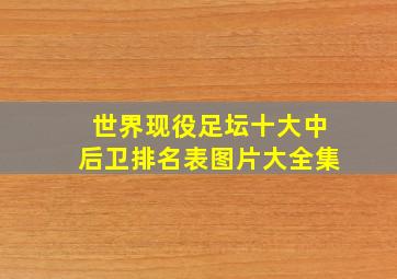 世界现役足坛十大中后卫排名表图片大全集