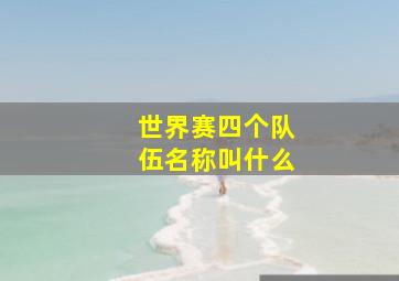 世界赛四个队伍名称叫什么