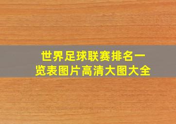 世界足球联赛排名一览表图片高清大图大全