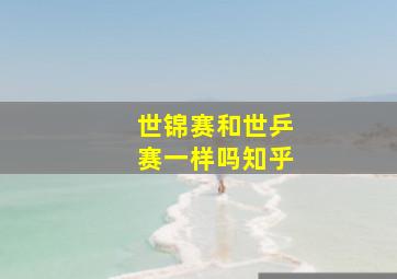 世锦赛和世乒赛一样吗知乎