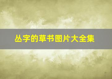 丛字的草书图片大全集