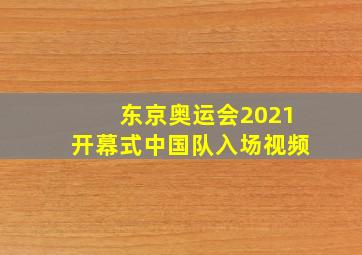 东京奥运会2021开幕式中国队入场视频