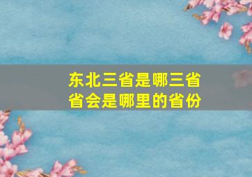 东北三省是哪三省省会是哪里的省份