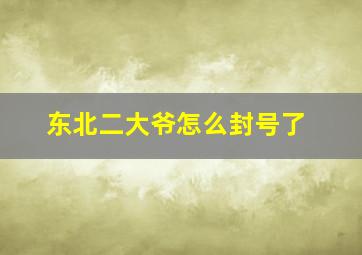 东北二大爷怎么封号了