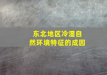 东北地区冷湿自然环境特征的成因