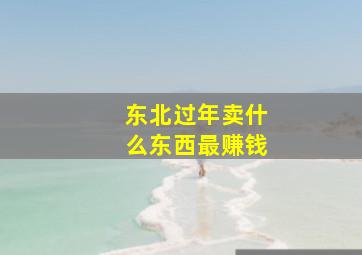 东北过年卖什么东西最赚钱