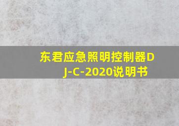 东君应急照明控制器DJ-C-2020说明书