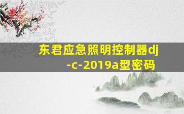 东君应急照明控制器dj-c-2019a型密码