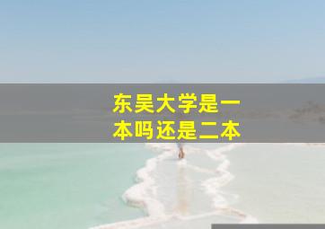 东吴大学是一本吗还是二本