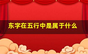 东字在五行中是属于什么