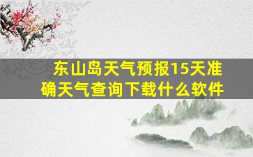 东山岛天气预报15天准确天气查询下载什么软件