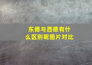 东德与西德有什么区别呢图片对比