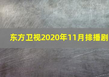 东方卫视2020年11月排播剧