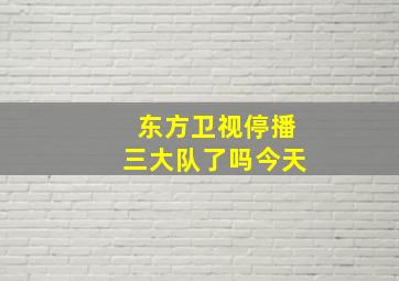 东方卫视停播三大队了吗今天