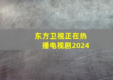 东方卫视正在热播电视剧2024