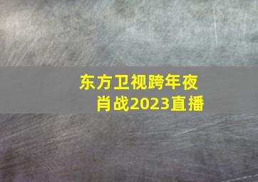 东方卫视跨年夜肖战2023直播