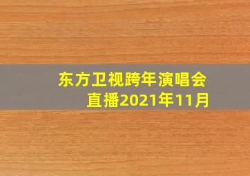 东方卫视跨年演唱会直播2021年11月