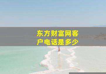 东方财富网客户电话是多少