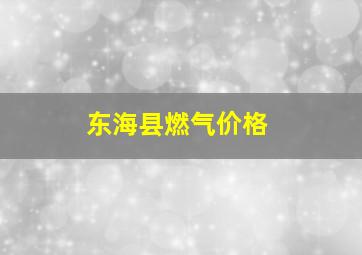 东海县燃气价格