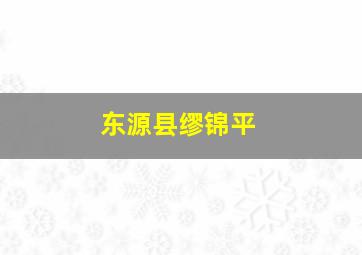 东源县缪锦平