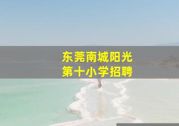 东莞南城阳光第十小学招聘