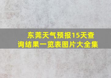 东莞天气预报15天查询结果一览表图片大全集