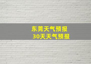 东莞天气预报30天天气预报