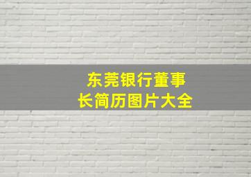 东莞银行董事长简历图片大全