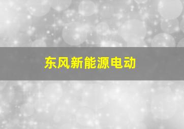 东风新能源电动