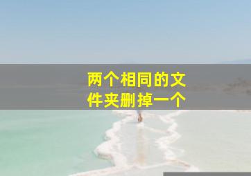 两个相同的文件夹删掉一个