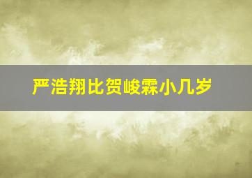 严浩翔比贺峻霖小几岁