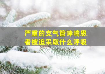 严重的支气管哮喘患者被迫采取什么呼吸