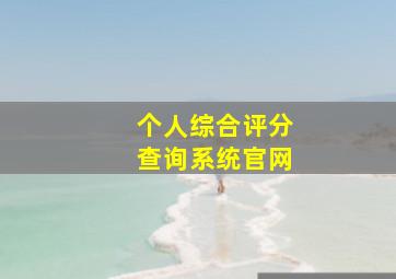 个人综合评分查询系统官网