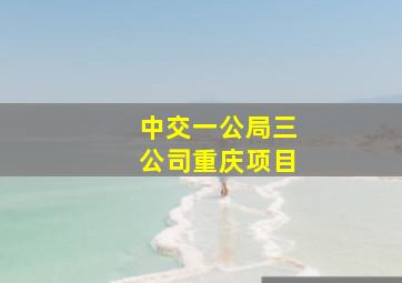 中交一公局三公司重庆项目