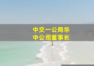 中交一公局华中公司董事长