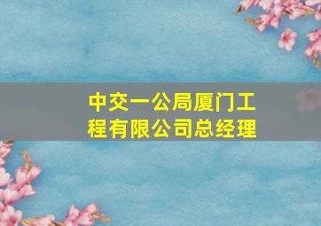 中交一公局厦门工程有限公司总经理