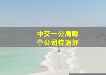 中交一公局哪个公司待遇好