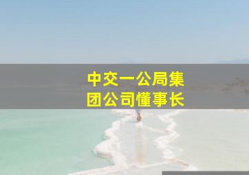 中交一公局集团公司懂事长