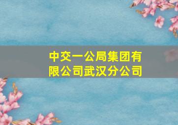 中交一公局集团有限公司武汉分公司