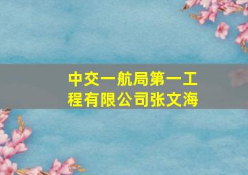 中交一航局第一工程有限公司张文海