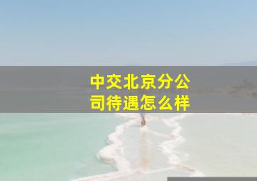 中交北京分公司待遇怎么样