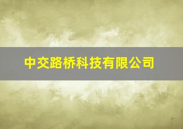 中交路桥科技有限公司