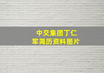 中交集团丁仁军简历资料图片