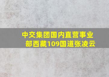 中交集团国内直营事业部西藏109国道张凌云