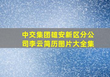 中交集团雄安新区分公司李云简历图片大全集