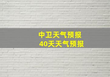 中卫天气预报40天天气预报